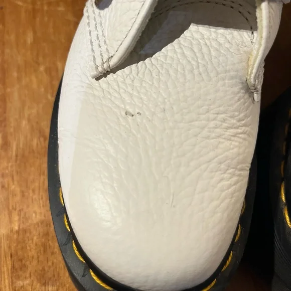 White Doc Martens Platform Boots with Heart Buckles size 6 - Picture 3 of 6